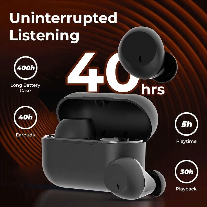 TWS Vibez M-Pods Mini ENC Bluetooth Earbuds with 30H Playtime