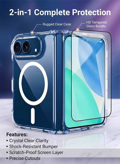 Glassology MagSafe Clear Case + Screen Protector for iPhone Duo Combo
