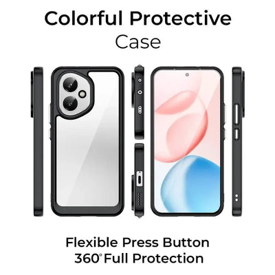 Honor 400 Crystal Clear Case - Black - GLASSOLOGY