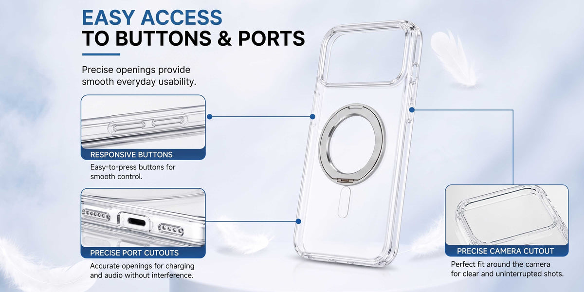 Glassology MagSafe Nova Ring 360 Case for iPhone 18 Pro Max White