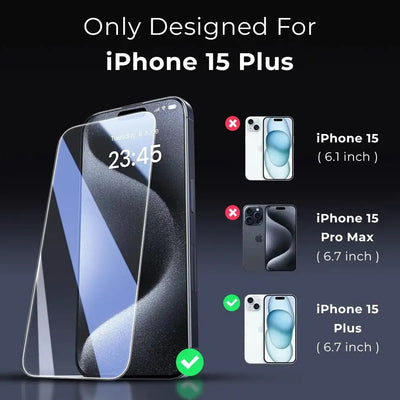 iPhone 15 Plus Clear Screen Protector - GLASSOLOGY