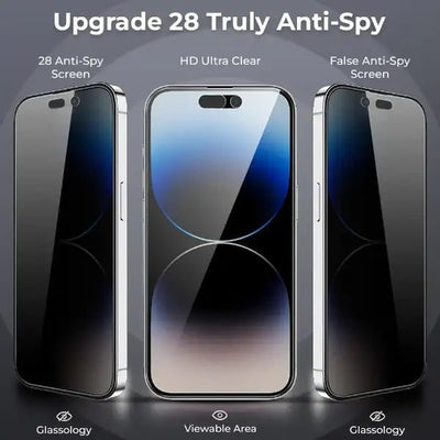 iPhone 16 Privacy Tempered Glass Screen Protector - GLASSOLOGY