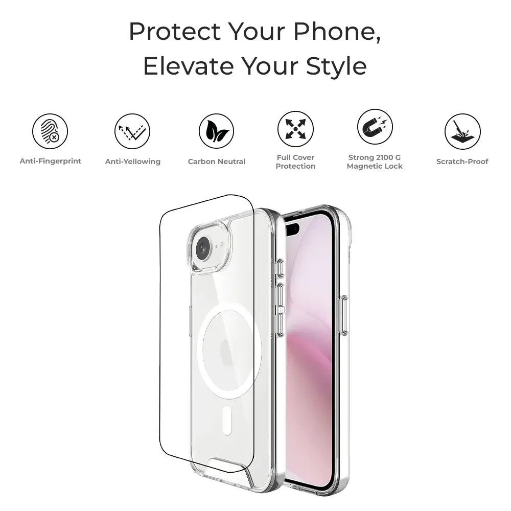 iPhone 16e Bundle Clear case & Screen Protector - GLASSOLOGY