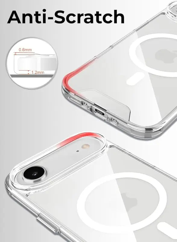 iPhone 17 Air Slim Clear Case with Magnetic Support | Transparent Back - GLASSOLOGY