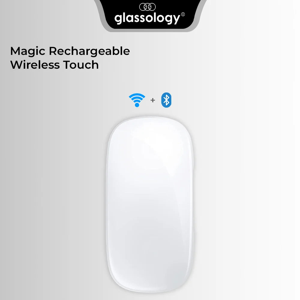 Magic Touch Scroll Rechargeable Wireless Bluetooth Mouse(white)