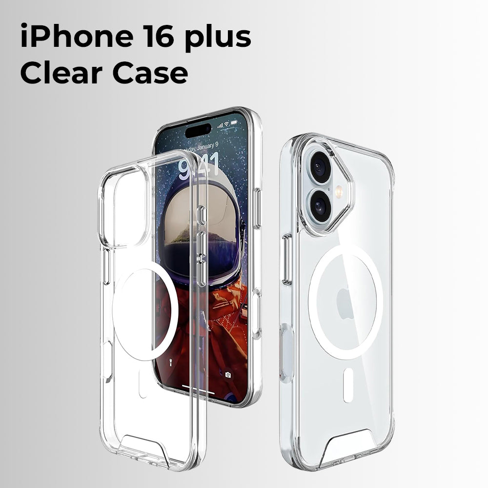Glassology iPhone 16 Plus Magnetic Clear Case MagSafe Compatible