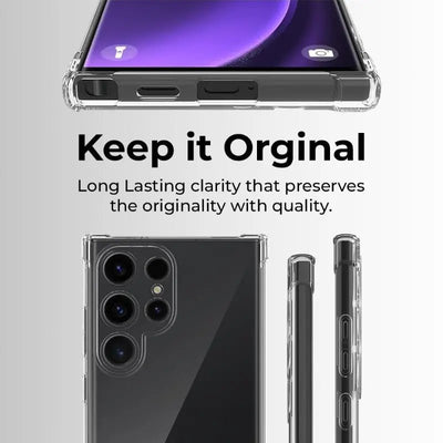 Samsung S23 Ultra Transparent Slim Back Cover with Camera guard - GLASSOLOGY