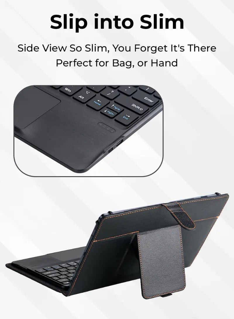 Universal Bluetooth Keyboard Case (9–11” Tablets) – 100hr Ba - GLASSOLOGY