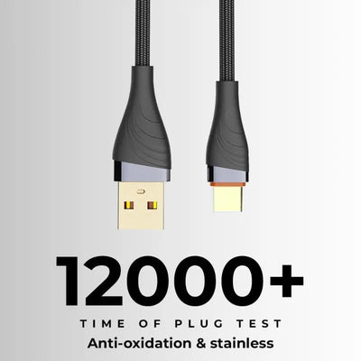 USB A to Type-C Cable – 1 Meter Fast Charging & Data Sync (G - GLASSOLOGY