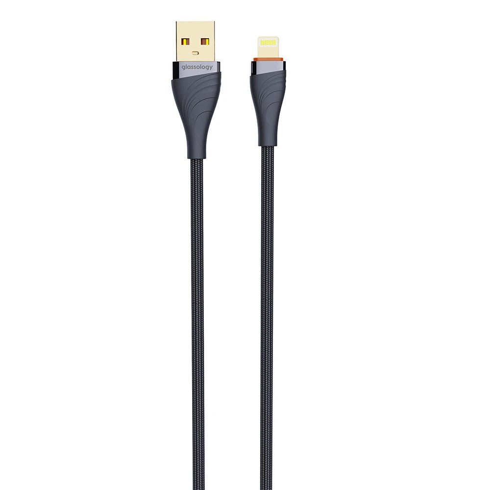 1 Meter 30W USB to Lightning Braided Charging Cable - GLASSOLOGY