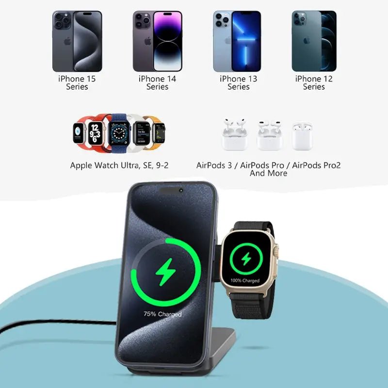 10000mAh MagSafe 3 - in - 1 Powerbank UAE | 15W Wireless - GLASSOLOGY