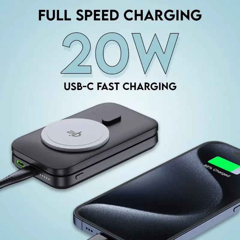 10000mAh MagSafe 3 - in - 1 Powerbank UAE | 15W Wireless - GLASSOLOGY