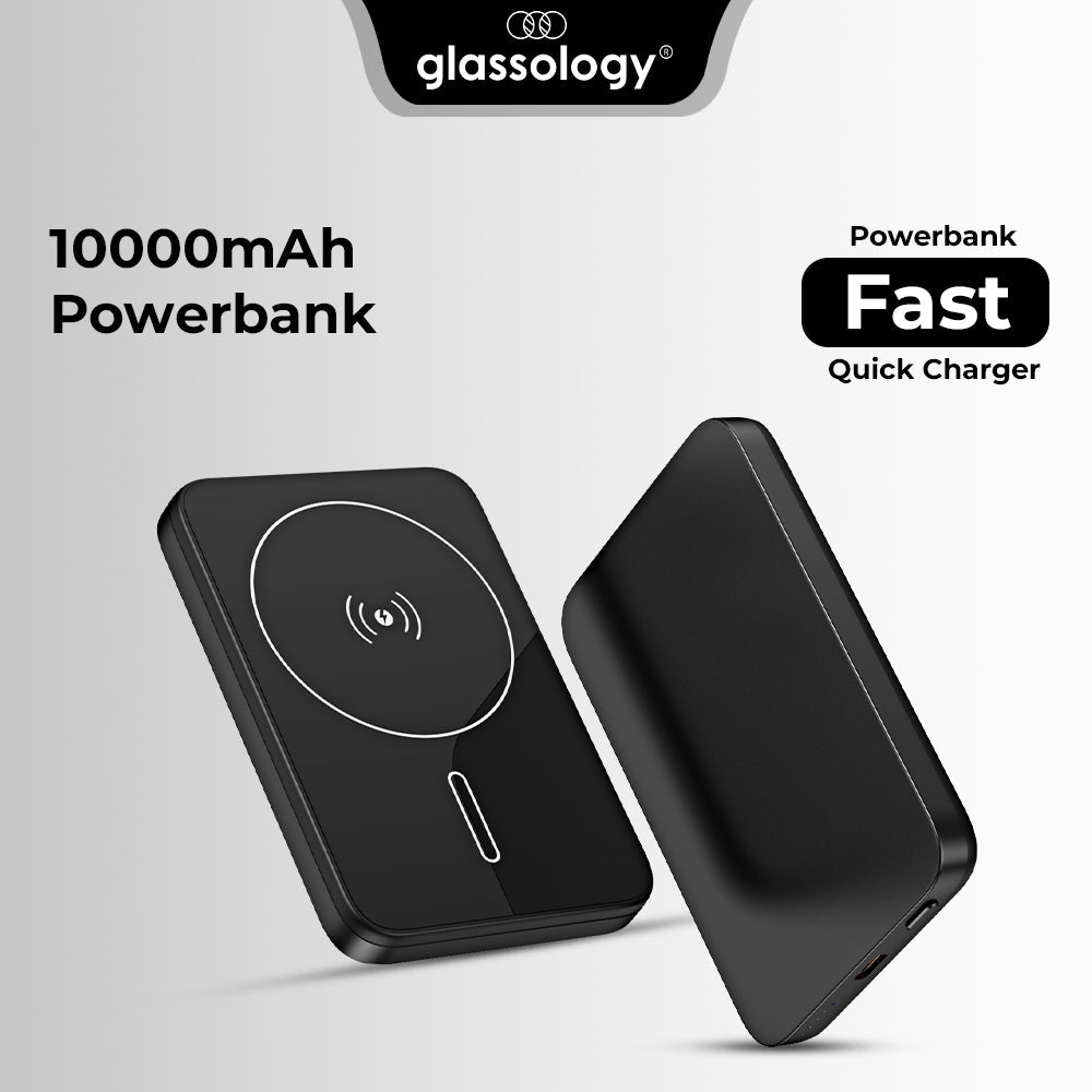 10000mah Magsafe Mini Powerbank - (Black) - GLASSOLOGY