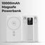 10000mAh MagSafe Power Bank with Foldable Stand & Cable - White - GLASSOLOGY