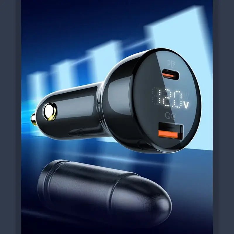 100W Super Fast Wireless Dash Mounted Car Charger (Black) - GLASSOLOGY