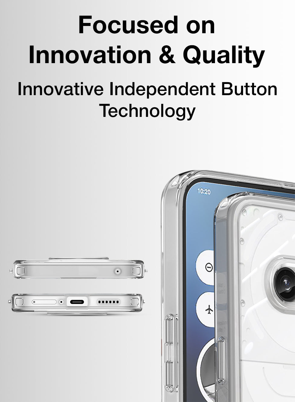 Glassology clear case with screen protector for Nothing Phone 12