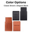 Glassology 3-in-1 Laptop Sleeve Case Brown Waterproof PU Leather with Foldable Stand & Wrist Rest