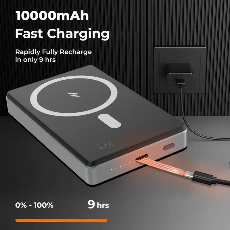 15W MagSafe Wireless Power Bank 10000mAh – Fast Charging Por - GLASSOLOGY