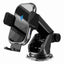 15W QI Fast Wireless Car Charger Mount | Automatic Sensor - Black - GLASSOLOGY