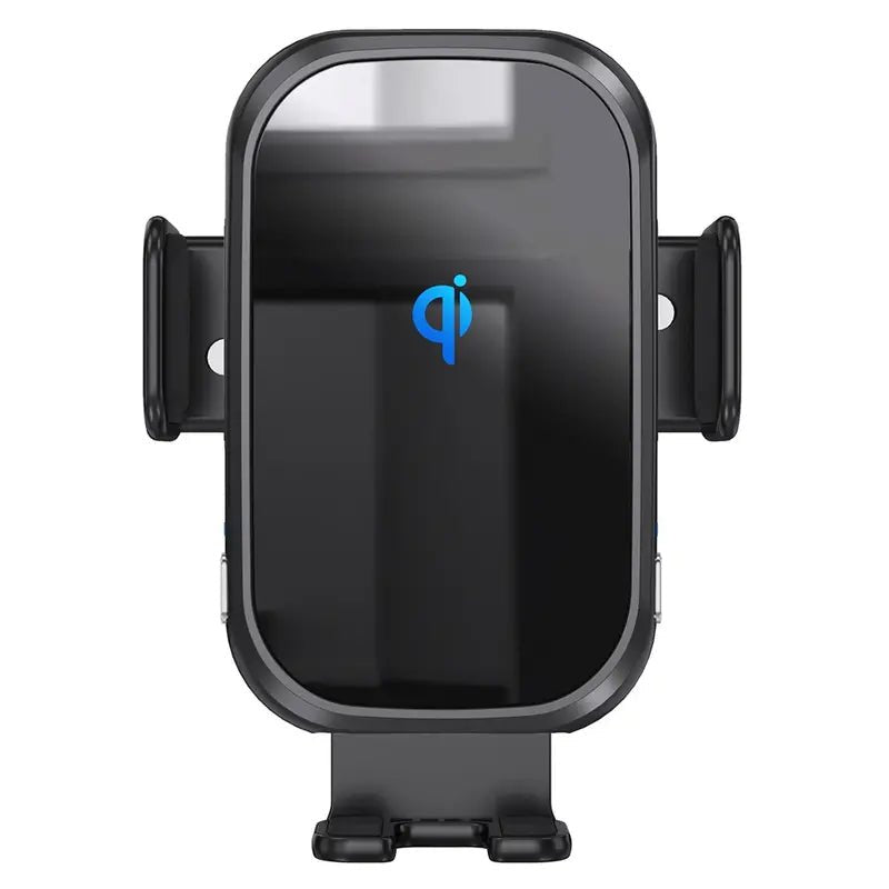 15W QI Fast Wireless Car Charger Mount | Automatic Sensor - Black - GLASSOLOGY