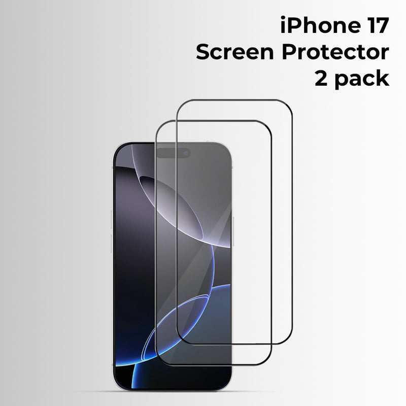 iPhone 17 9H Tempered Glass Screen Protector 2-Pack product image