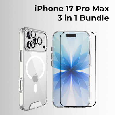 Glassology Magsafe Clear Case + SP+LP Bundle for iPhone 17 Pro Max