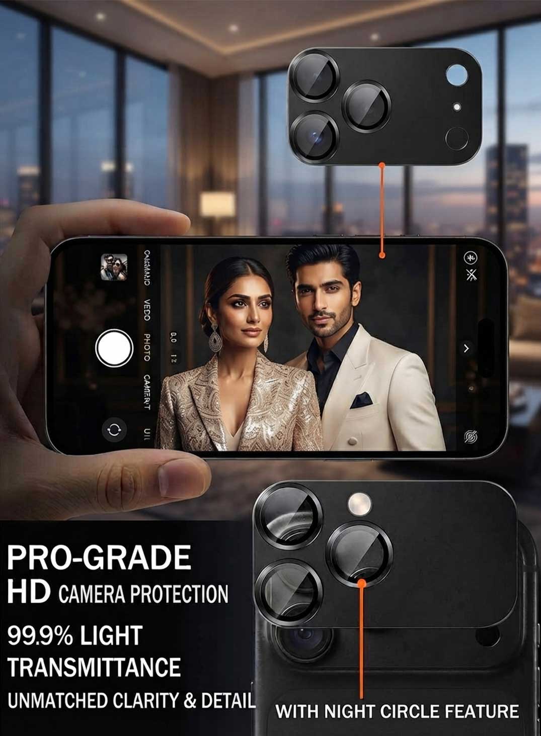 Glassology Camera Lens Protector for iPhone 18 Pro / Pro Max, Black Camera Lens Cover, Anti-Scratch Protective Guard for Rear Camera
