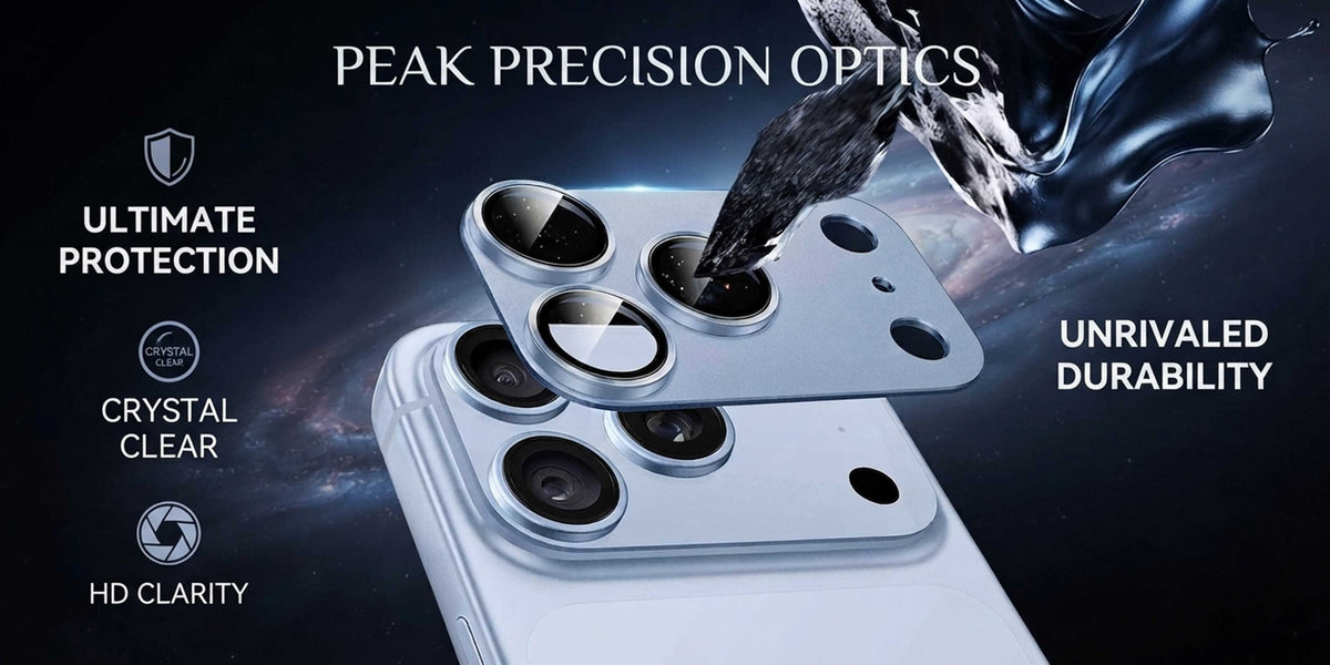 Glassology Camera Lens Protector for iPhone 18 Pro / Pro Max, Sky Blue Camera Lens Cover, Anti-Scratch Protective Guard for Rear Camera
