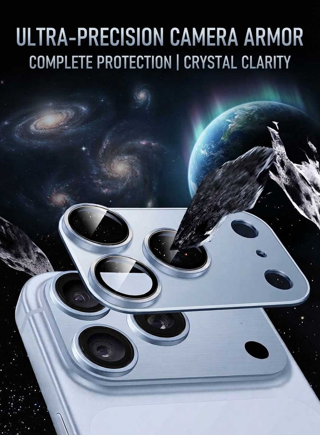 Glassology Camera Lens Protector for iPhone 18 Pro / Pro Max, Sky Blue Camera Lens Cover, Anti-Scratch Protective Guard for Rear Camera