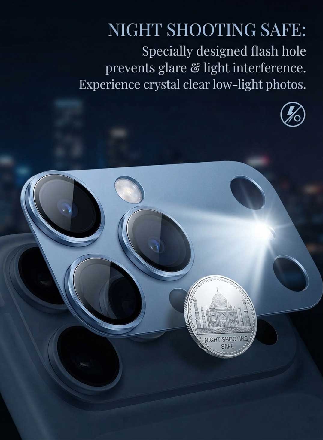 Glassology Camera Lens Protector for iPhone 18 Pro / Pro Max, Sky Blue Camera Lens Cover, Anti-Scratch Protective Guard for Rear Camera