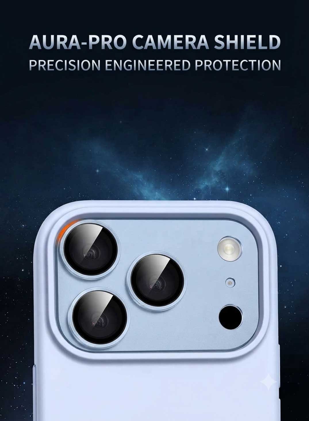 Glassology Camera Lens Protector for iPhone 18 Pro / Pro Max, Sky Blue Camera Lens Cover, Anti-Scratch Protective Guard for Rear Camera