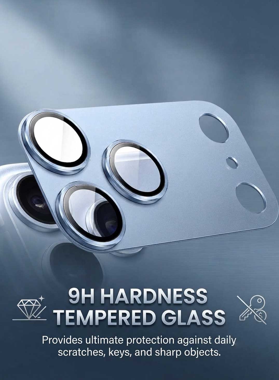 Glassology Camera Lens Protector for iPhone 18 Pro / Pro Max, Sky Blue Camera Lens Cover, Anti-Scratch Protective Guard for Rear Camera