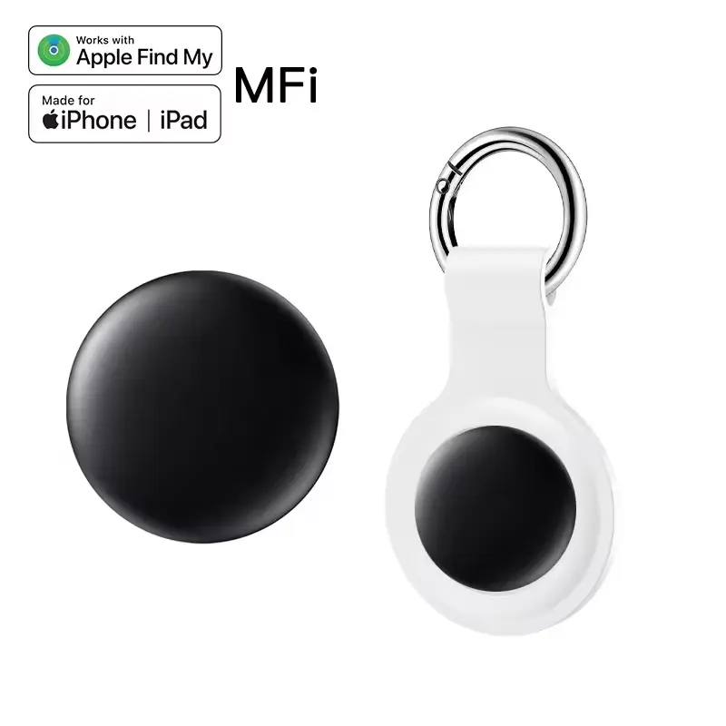 Apple Smart Tag – Works with Apple Find My App, Bluetooth Tracker with Lost Mode, Left-Behind Alerts, Privacy Protection & Long Battery Life (Black, UAE)