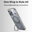Glassology 360° Rotate Ring Stand Magsafe Case for Apple iPhone 17 Pro Grey