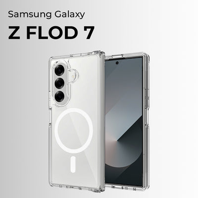 Glassology Samsung Galaxy Z Fold 7 Clear MagSafe Silicone Case, Slim & Protective