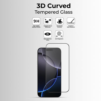 iPhone 17 Pro 9H Tempered Glass Screen Protector with Installer