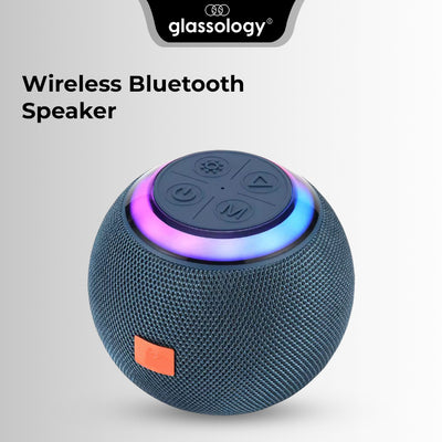 Glassology Wisme – Outdoor Portable Wireless Speaker (5W Deep Bass | LED Lights | Waterproof)