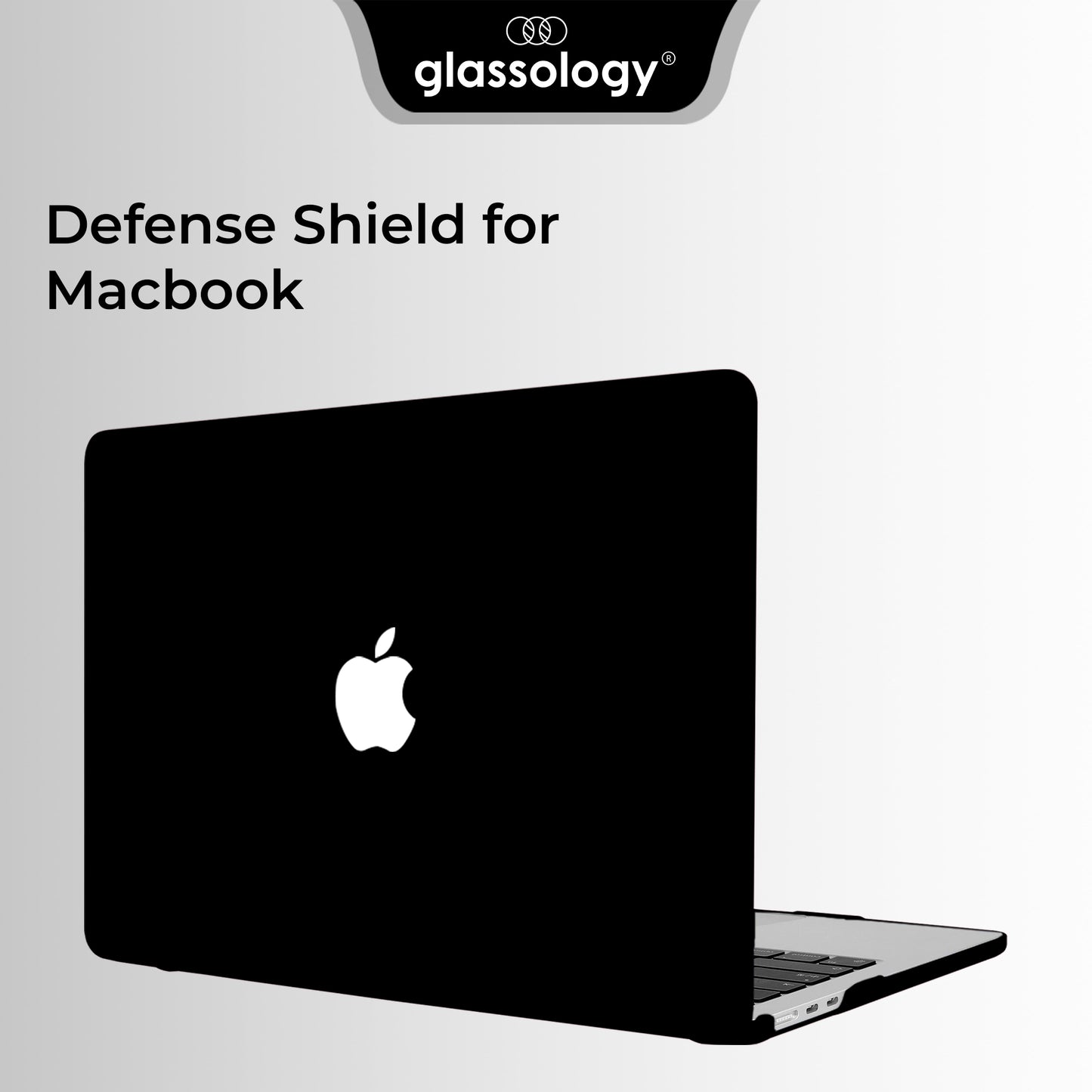 Defense Shield Case for MacBook Air 13.6" (2025) – Black Shockproof Scratch Resistant Precision Fit Premium Matte Finish