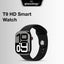 Glassology Charome T9 HD Smart Watch (Black) – 2.1" Display, Bluetooth Calling, NFC, Wireless Charging, IP68 Waterproof, 7–9 Day Battery Life