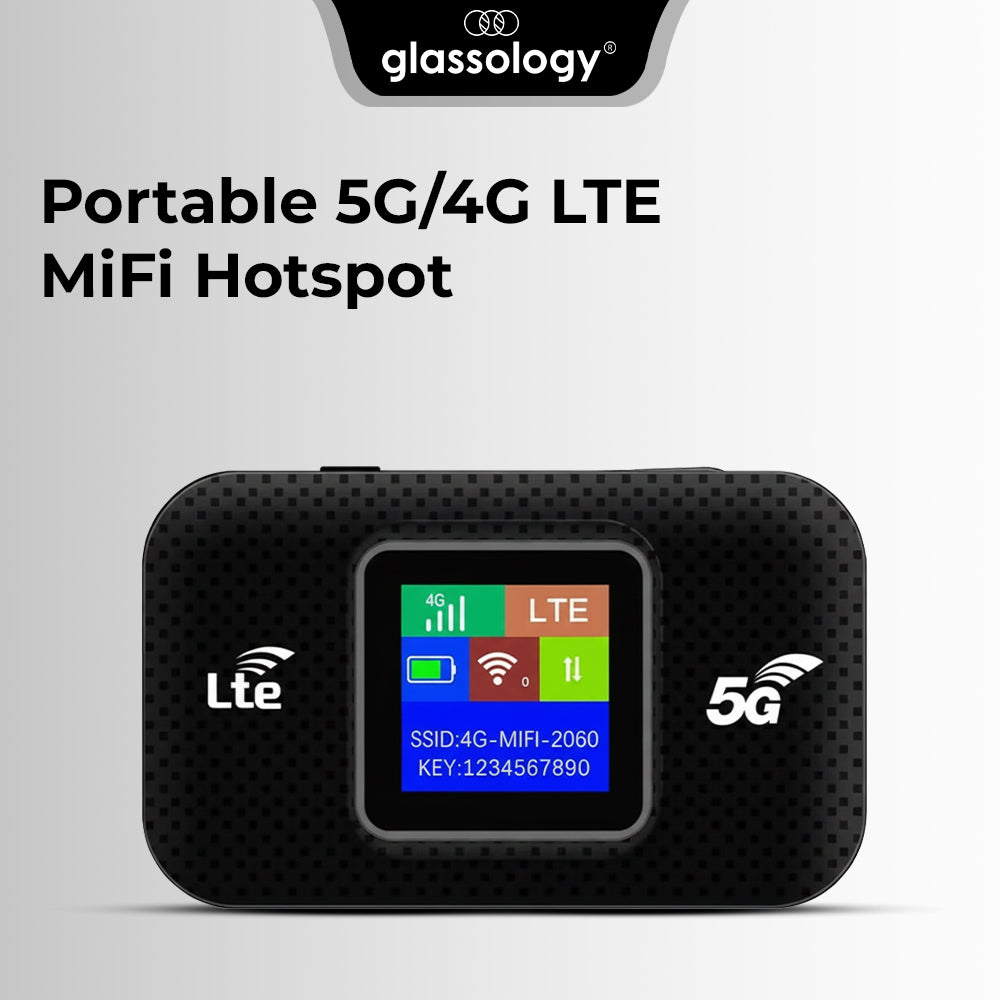 Glassology 5G Portable Mobile WiFi Router | Wireless Hotspot for Small office, CCTV & On-the-Go Connectivity