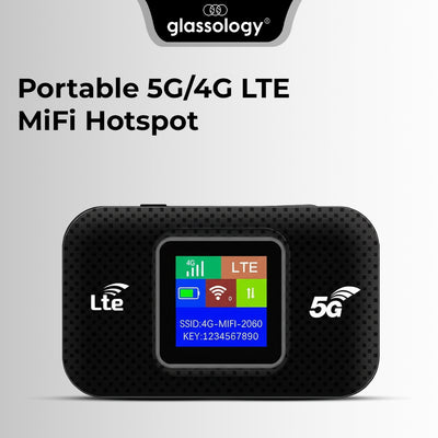 Glassology 5G Portable Mobile WiFi Router | Wireless Hotspot for Small office, CCTV & On-the-Go Connectivity
