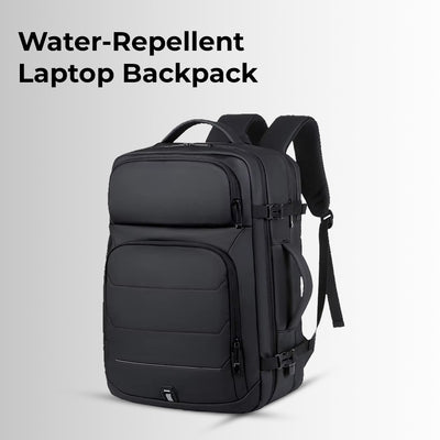 Glassology Faux Leather Laptop Backpack Stylish, Durable & Water-Repellent, Fits 15.6" Laptop.