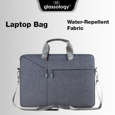 Glassology 14" Laptop Sleeve Bag with Handle – Grey