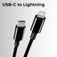1M Braided USB - C to Lightning Cable | 18W PD Fast Charger (iphone & Ipad) - GLASSOLOGY