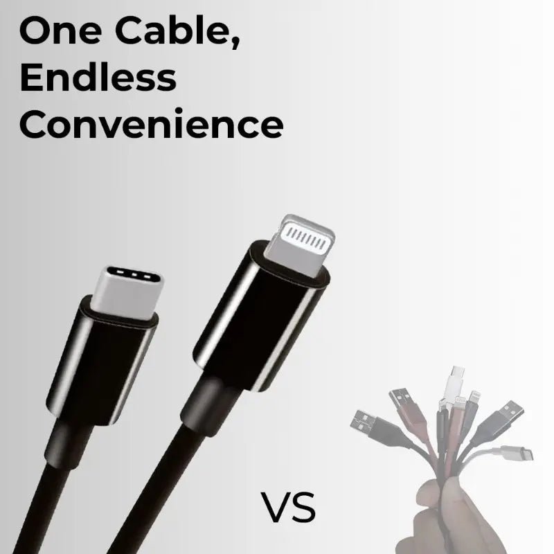 1M Braided USB - C to Lightning Cable | 18W PD Fast Charger (iphone & Ipad) - GLASSOLOGY