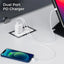2 in 1 30W USB A and Type C Dual Fast Adapter - White - GLASSOLOGY