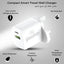 2 in 1 30W USB A and Type C Dual Fast Adapter - White - GLASSOLOGY