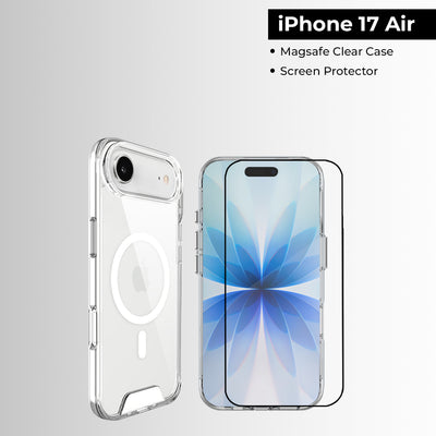 iPhone 17 Air Bundle [Magsafe Clear Case, Screen Protector]