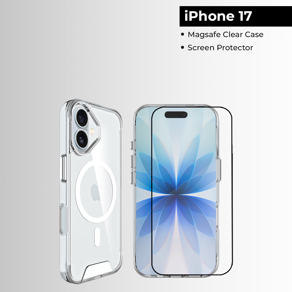 iPhone 17 Bundle [Magsafe Clear Case, Screen Protector]
