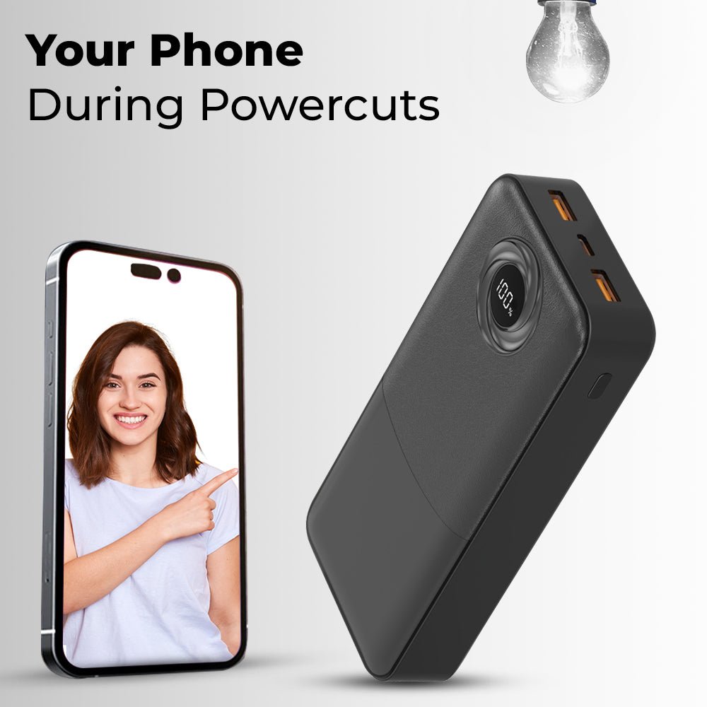 20000mAh Power Bank (Black) - GLASSOLOGY